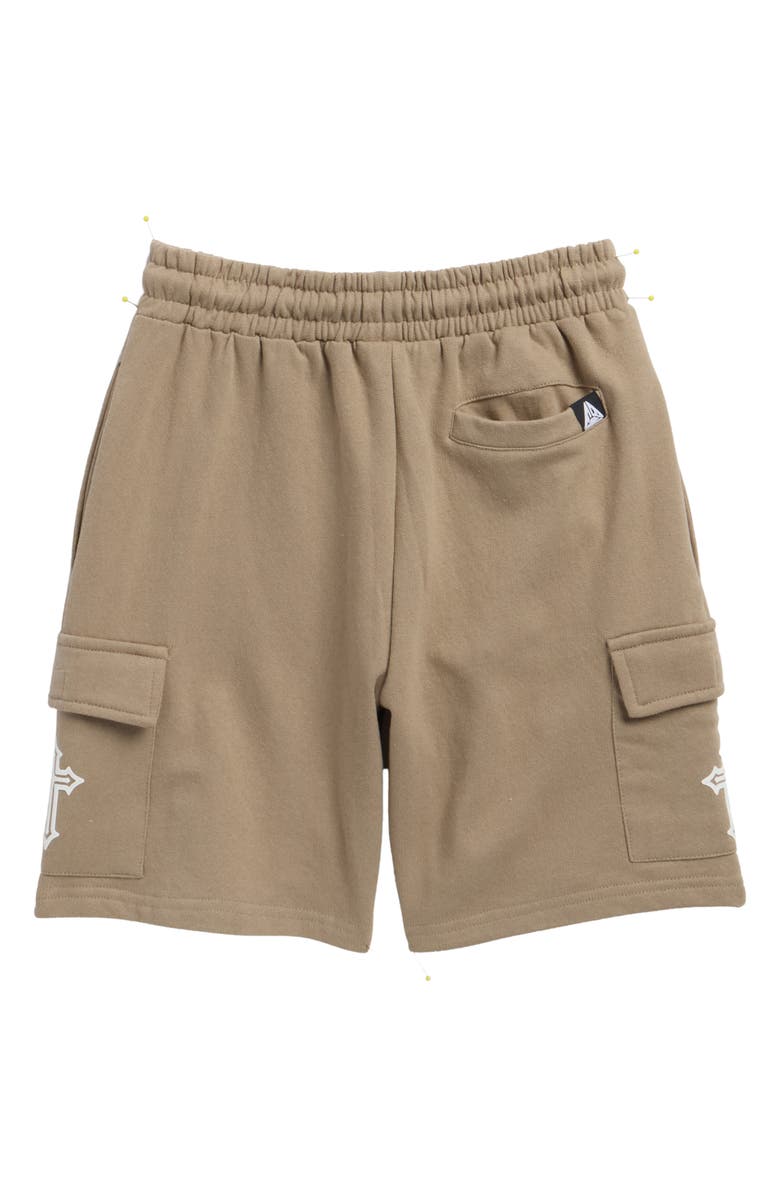 Fly By Night Kids' Gideon Fleece Cargo Shorts, Alternate, color, Winter Twig/ Saints