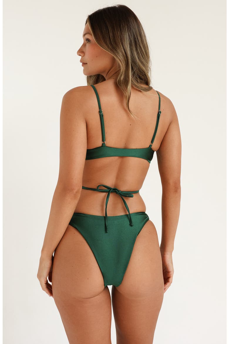 Elegance Bandeau Bikini Top, Alternate, color, Hunter