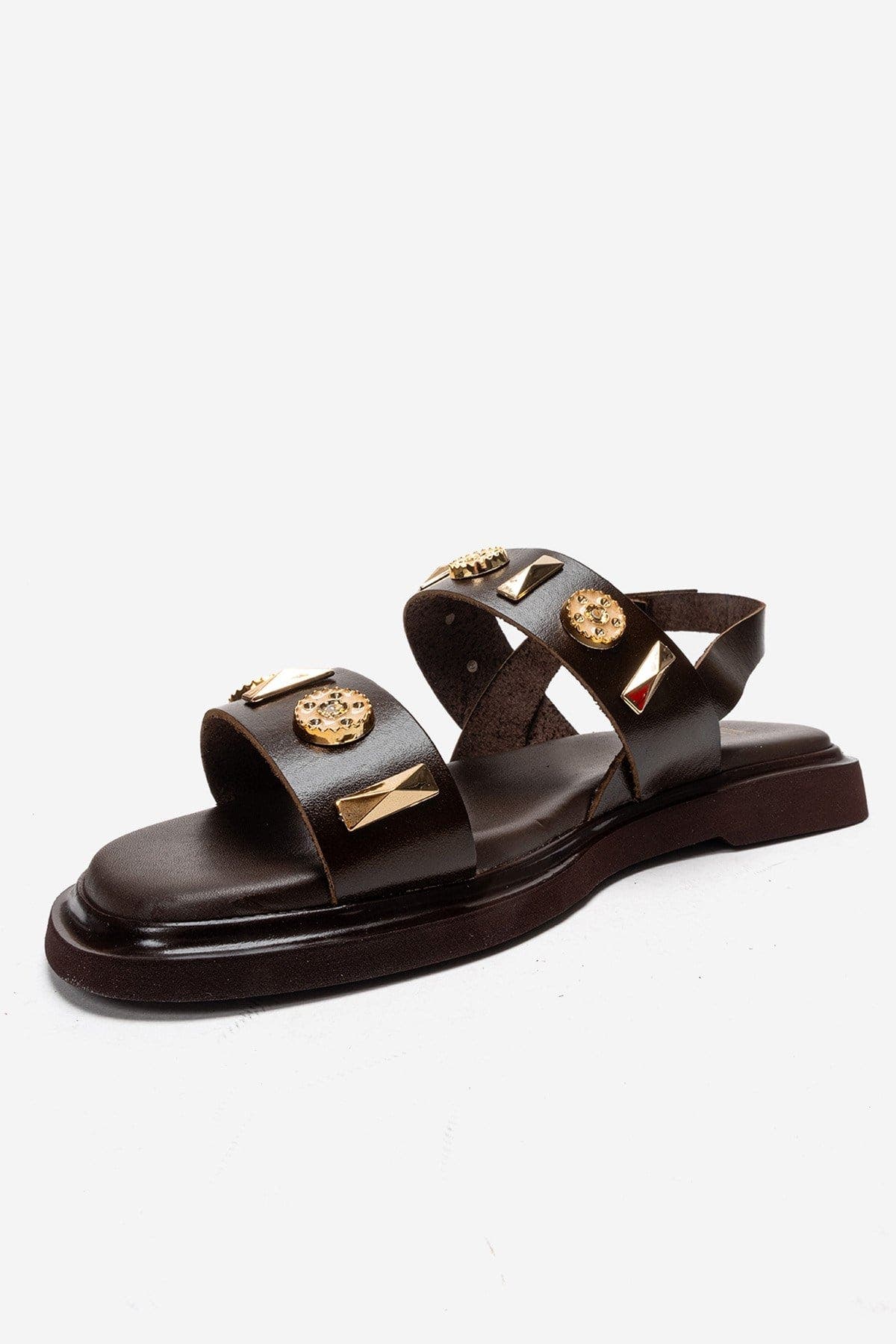 Forever & Always Shoes Libera Leather Sandal, Alternate, color, Brown