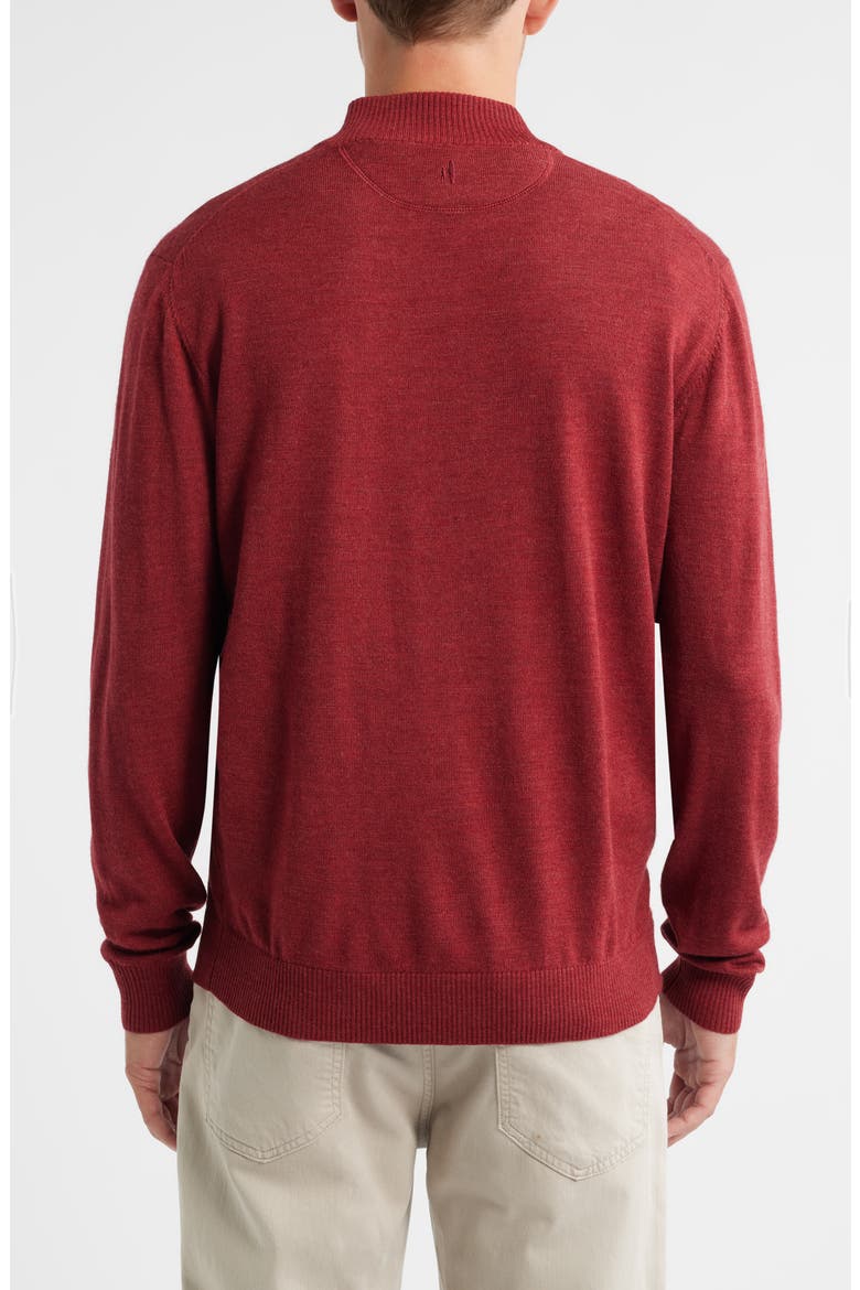 Raynor Merino Wool Quarter Zip Sweater, Alternate, color, CINNAMON