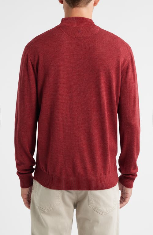 Johnnie-o Raynor Merino Wool Quarter Zip Sweater In Brown