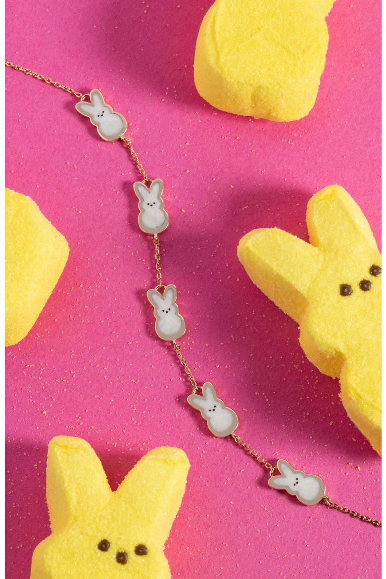 Peeps® Pearlized Bunny Bracelet, Alternate, color, Gold