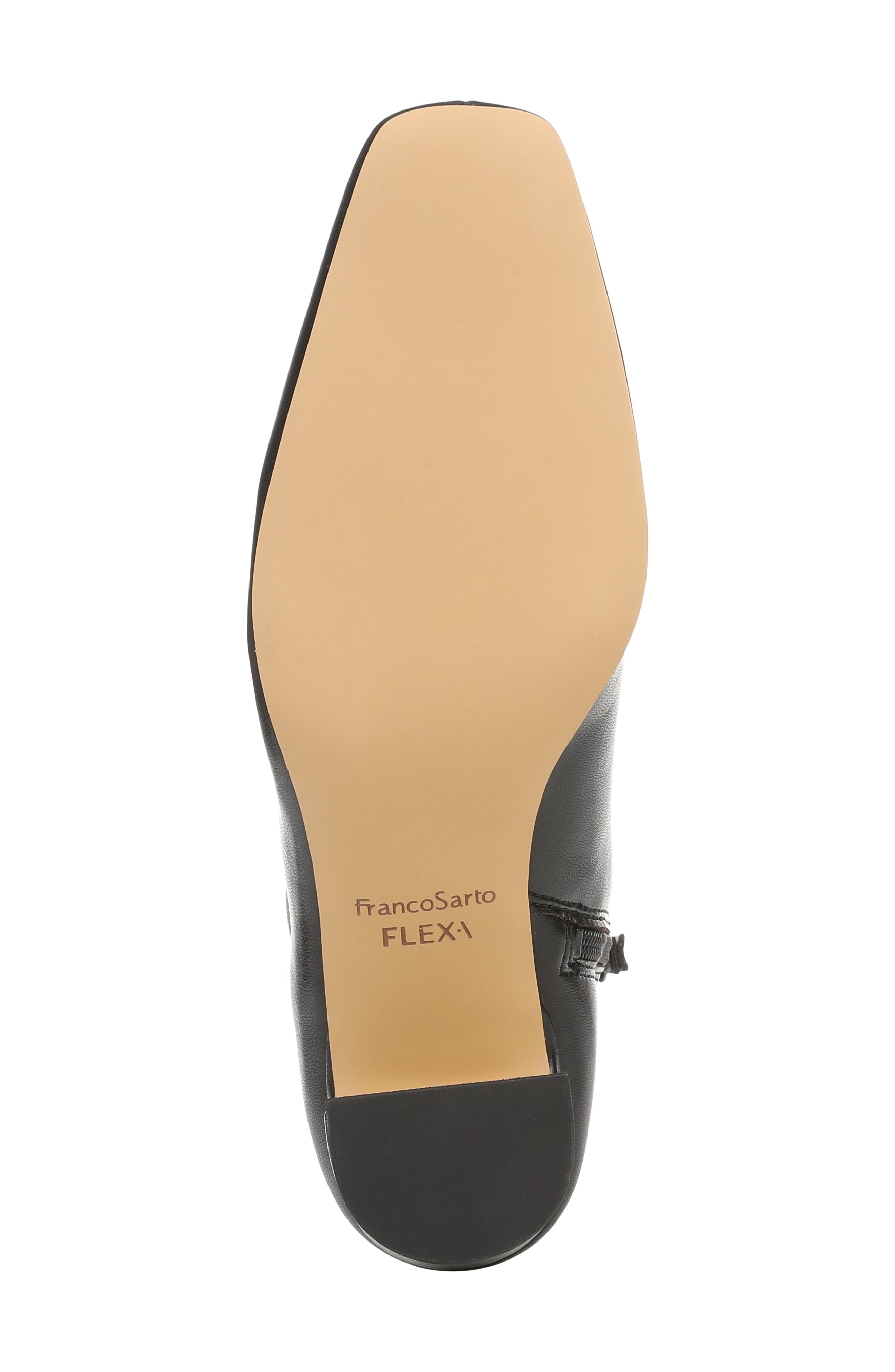 Flxstina Faux Leather Bootie, Alternate, color, BLACK