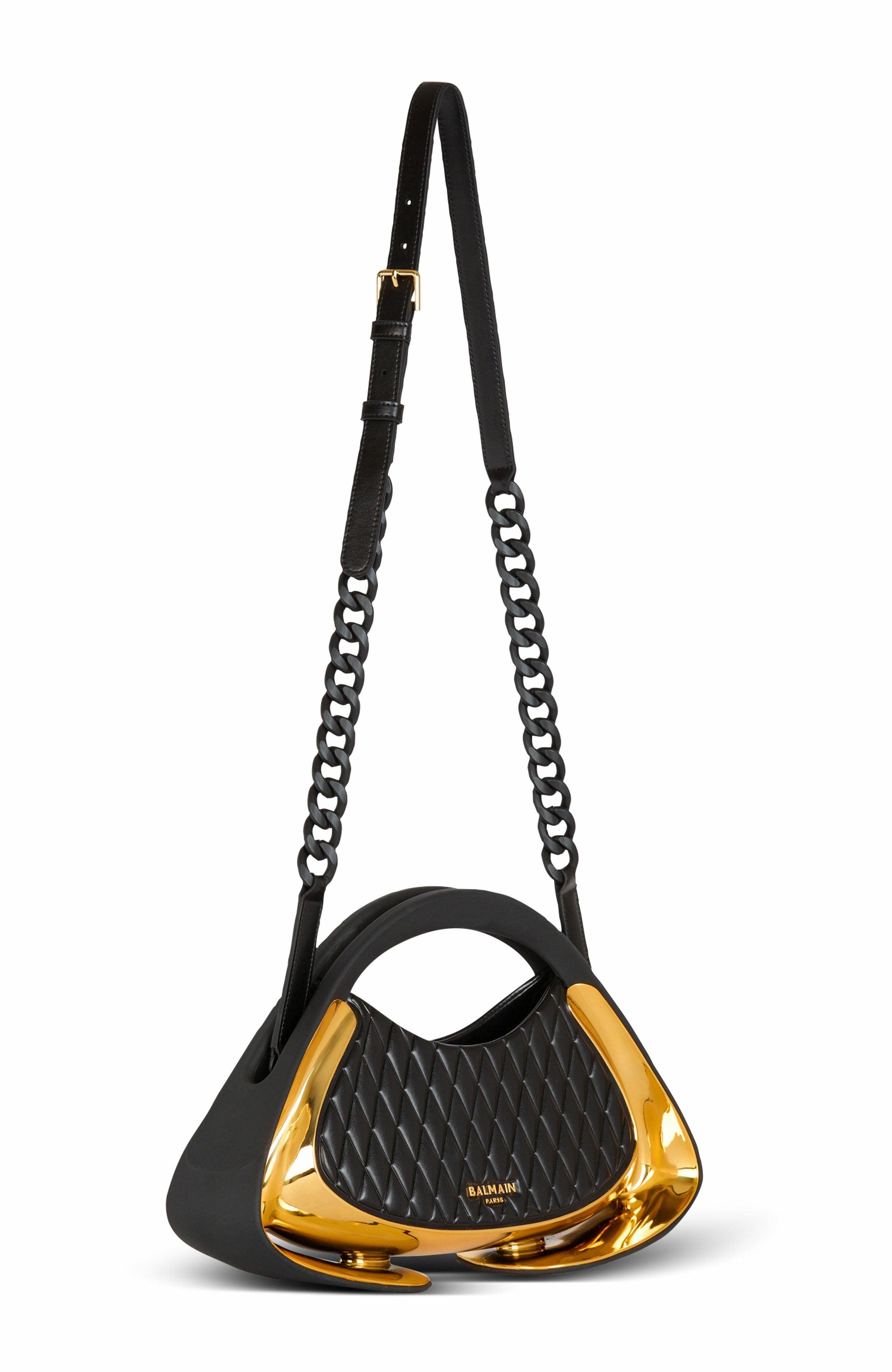 Balmain Quilted Medium Jolie Madame Bag, Alternate, color, 