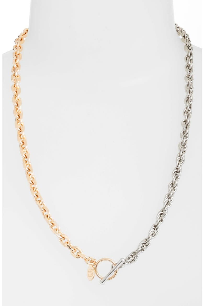 x Draya Michele All Mixed Up Necklace, Alternate, color, TWO TONE