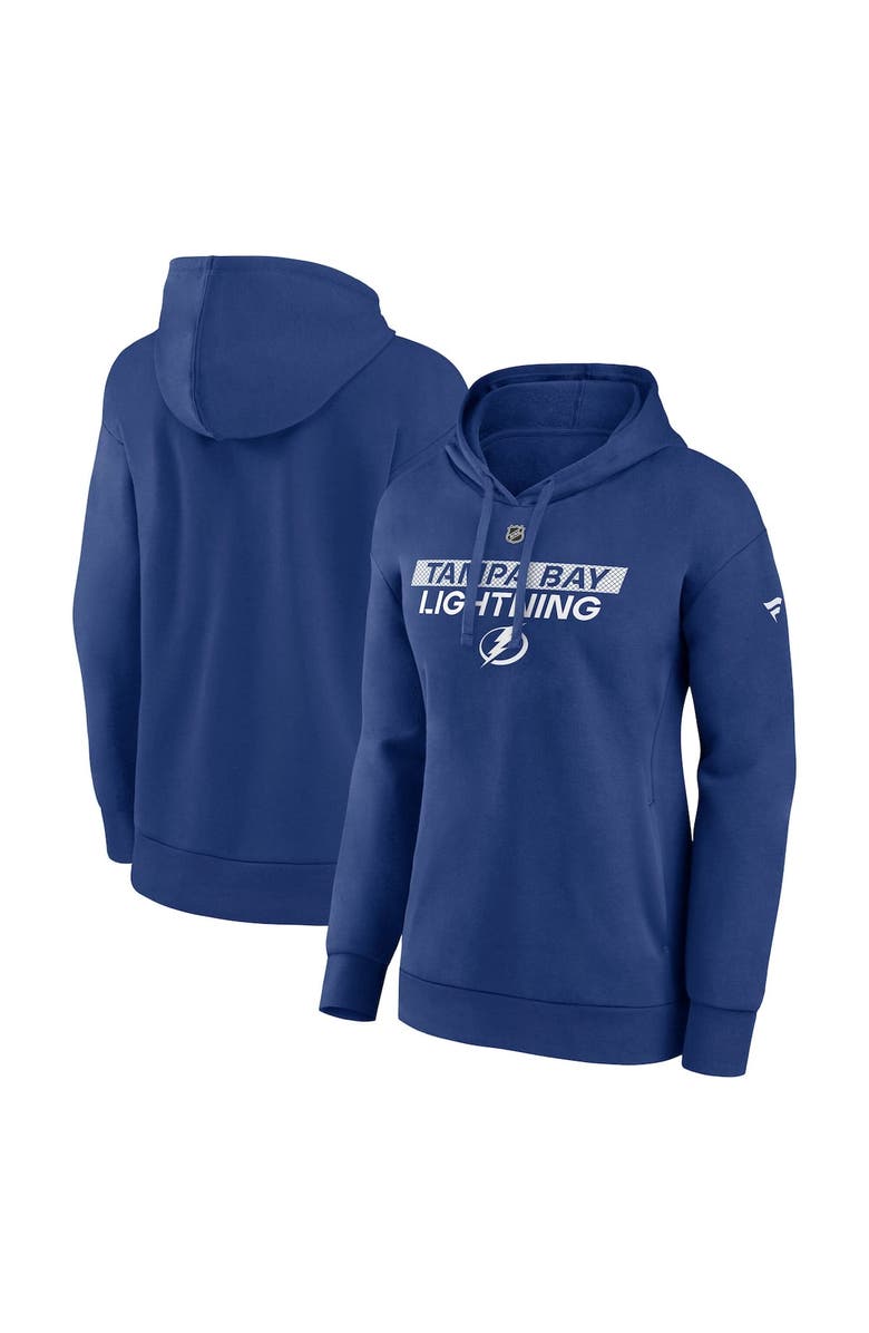 FANATICS Women
s Fanatics  Blue Tampa Bay Lightning Authentic Pro Core Primary Fleece Pullover Hoodie, Alternate, color, Blue