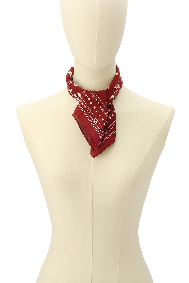 Fleur De Lis Bandana, Alternate, color, RASPBERRY