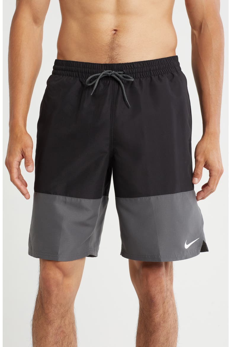 Volley Swim Shorts, Main, color, BLACK