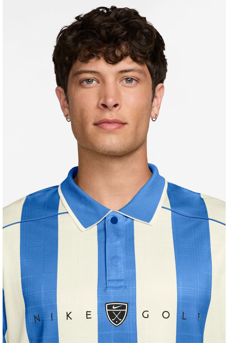 Stripe Short Sleeve Polo, Alternate, color, PACIFIC BLUE