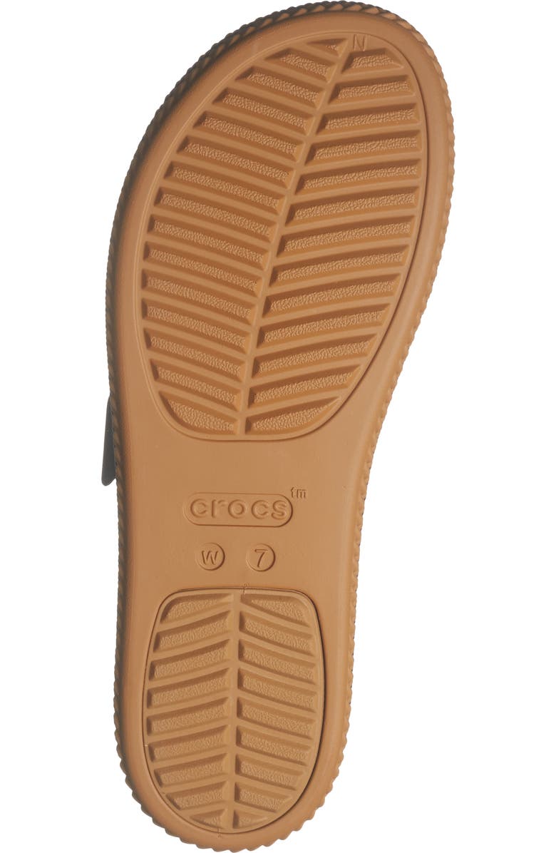 CROCS Brooklyn Buckle Wedge Slide Sandal, Alternate, color, Black