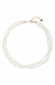 Nordstrom Triple Strand Faux Pearl Necklace