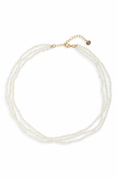 Nordstrom Triple Strand Faux Pearl Necklace