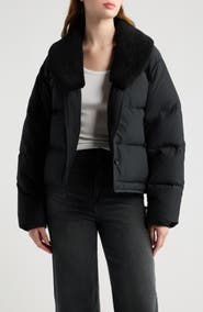 rag & bone Angie Faux Shearling Trim Puffer Jacket
