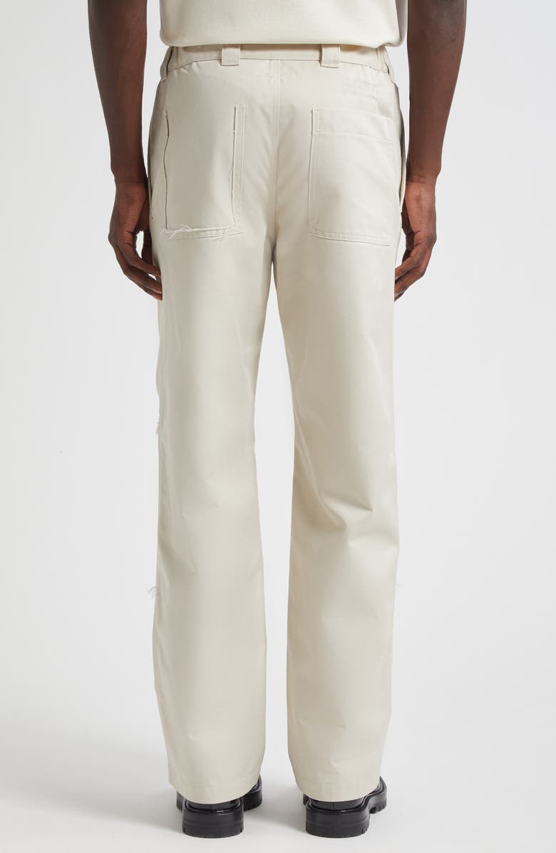 MM6 Maison Margiela Distressed Seam Twill Pants, Alternate, color, Beige