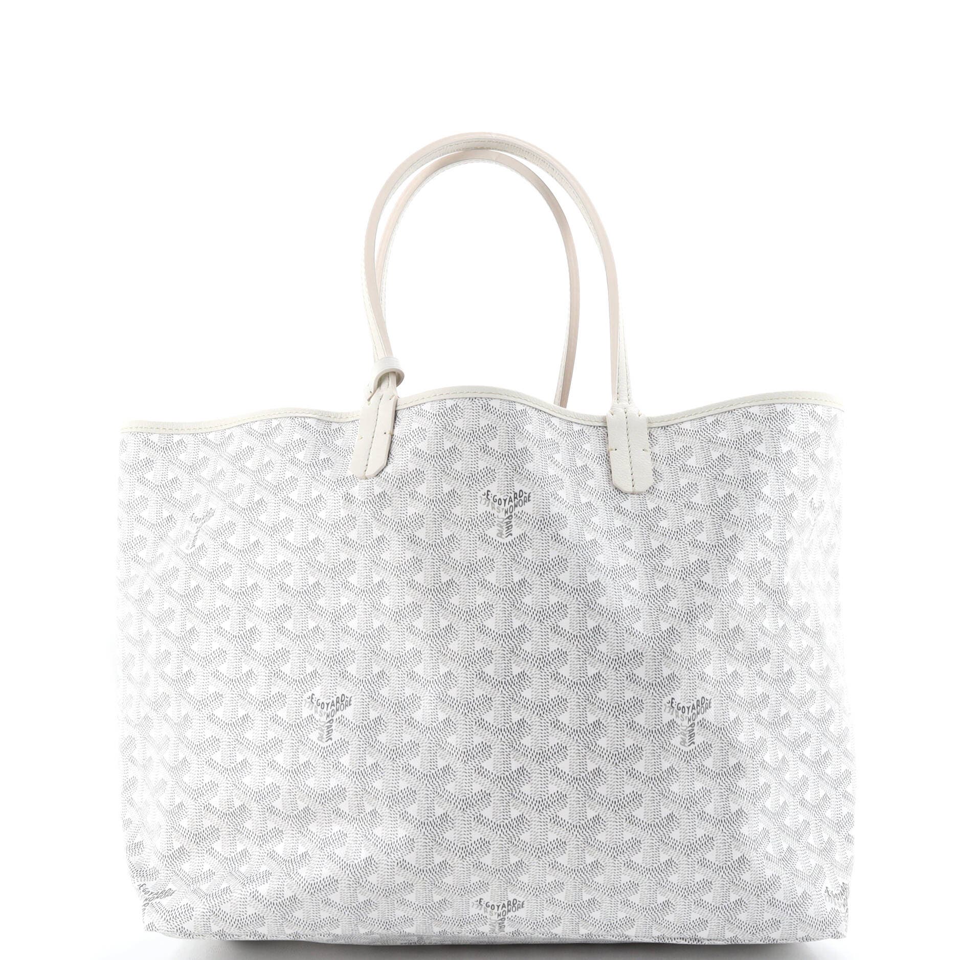 Pre-Owned Goyard Saint Louis Tote Coated Canvas PM, Alternate, color, White