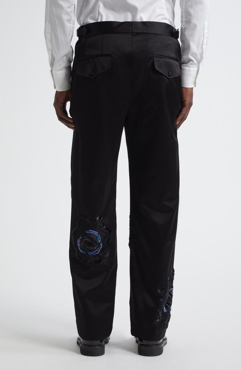 Bode Poppy Suiting Trousers, Alternate, color, Black