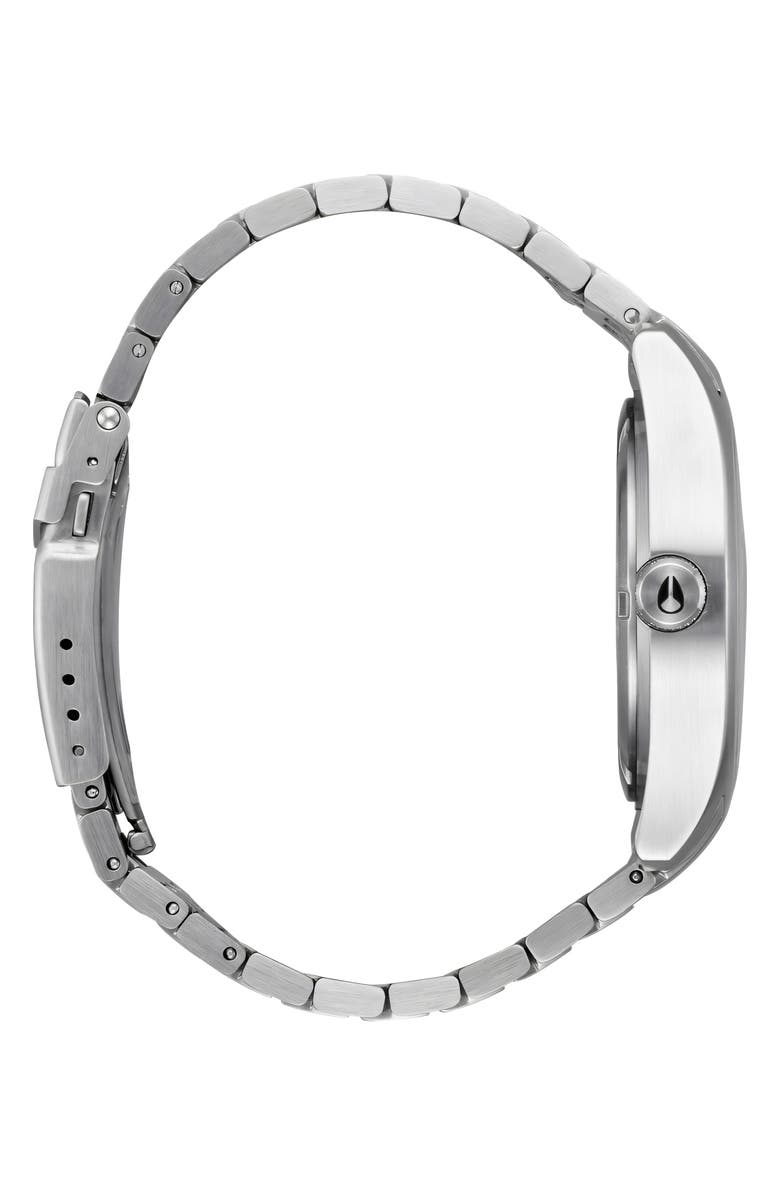 Nixon Echo Solar Automatic Bracelet Watch, 38mm, Alternate, color, Silver / Cloud Dancer