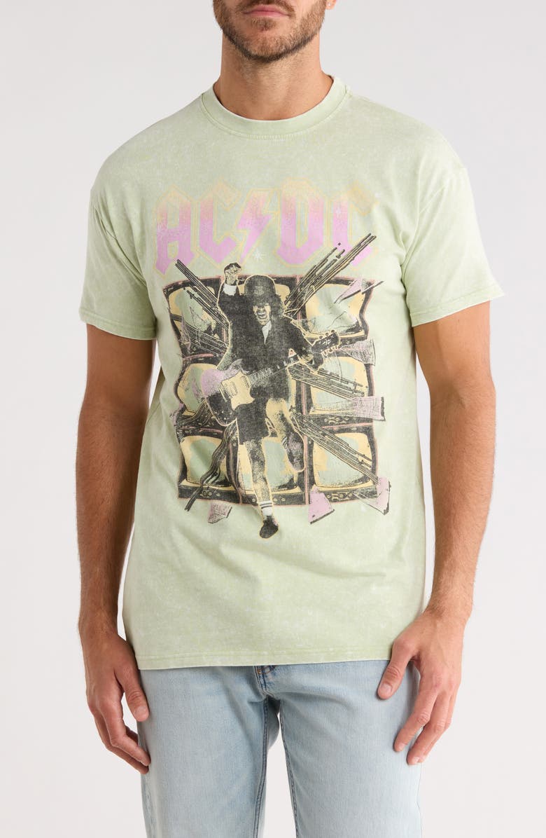 Philcos AC/DC TV Graphic Tee, Main, color, Sage Mineral
