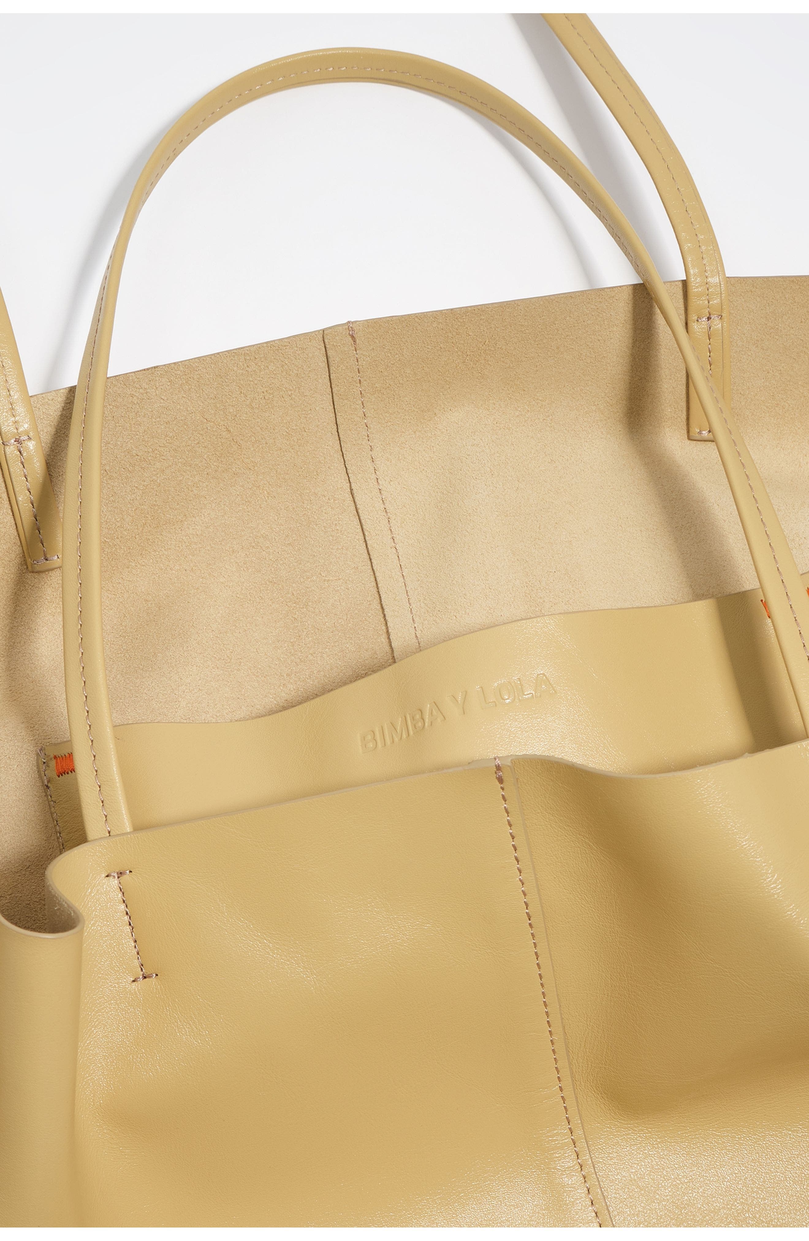 Leather Maxi Shopper Bag SS26, Alternate, color, OAT