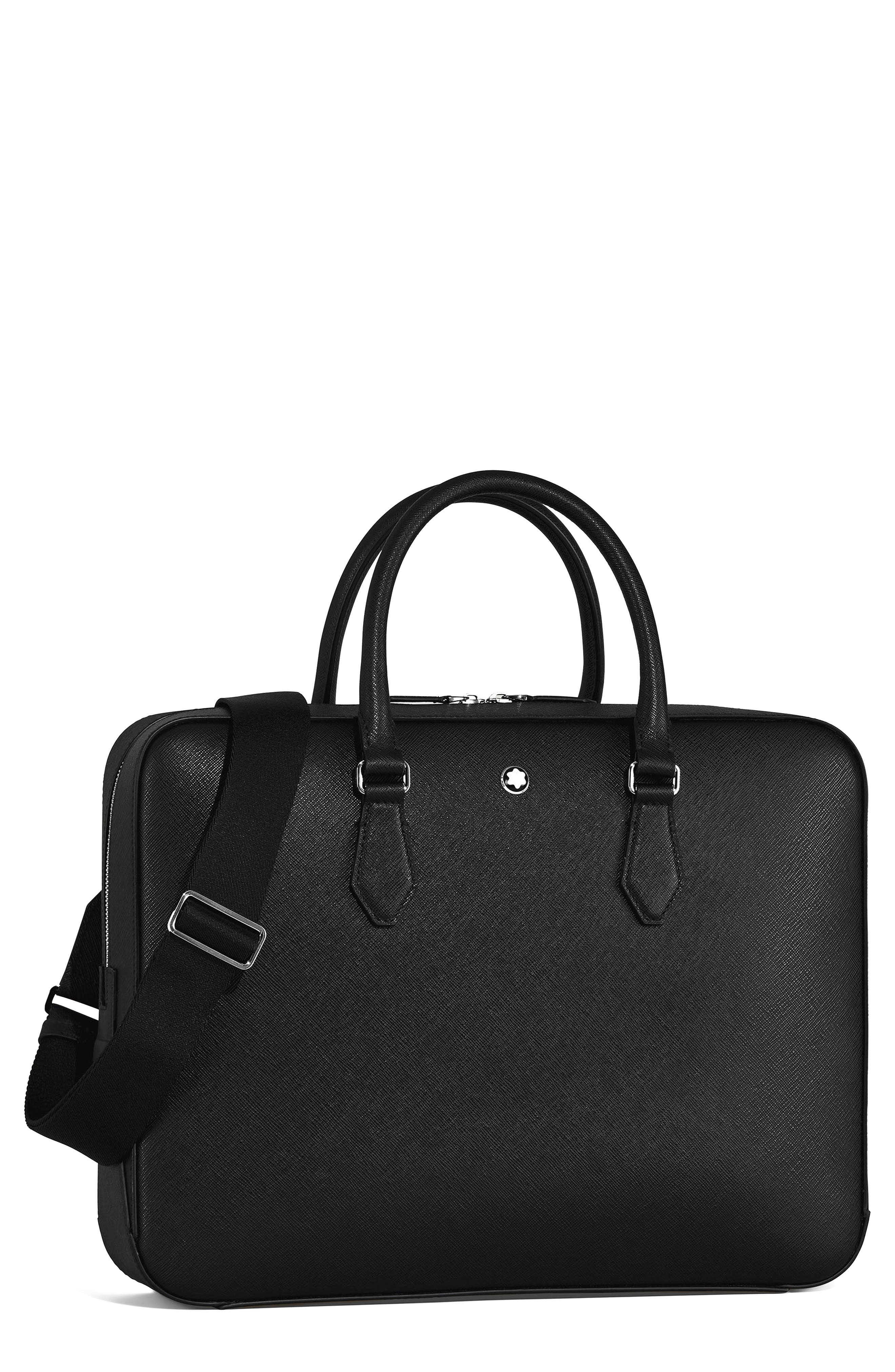 Montblanc Sartorial Medium Leather Document Case, Main, color, 