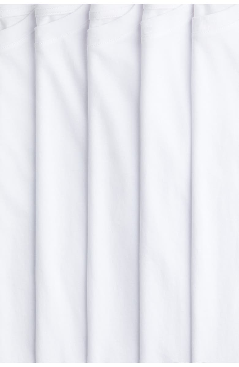 H&M 5-pack T-shirts, Alternate, color, White