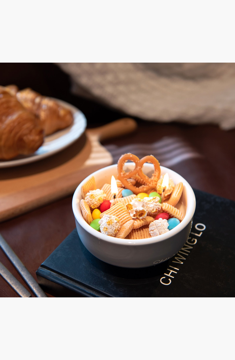 Southlake gifts Trail Mix Cereal Bowl Decorative Candle, Alternate, color, Light Beige / Multi