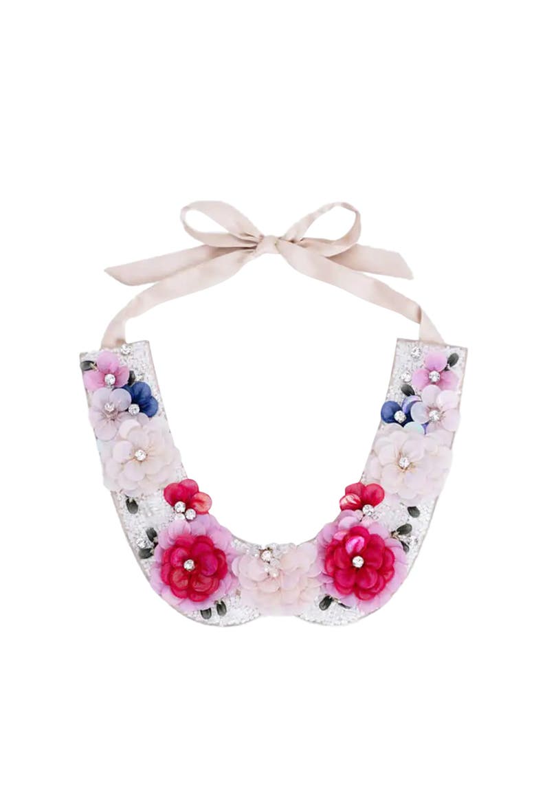 Floral Collar, Main, color, Grenadine