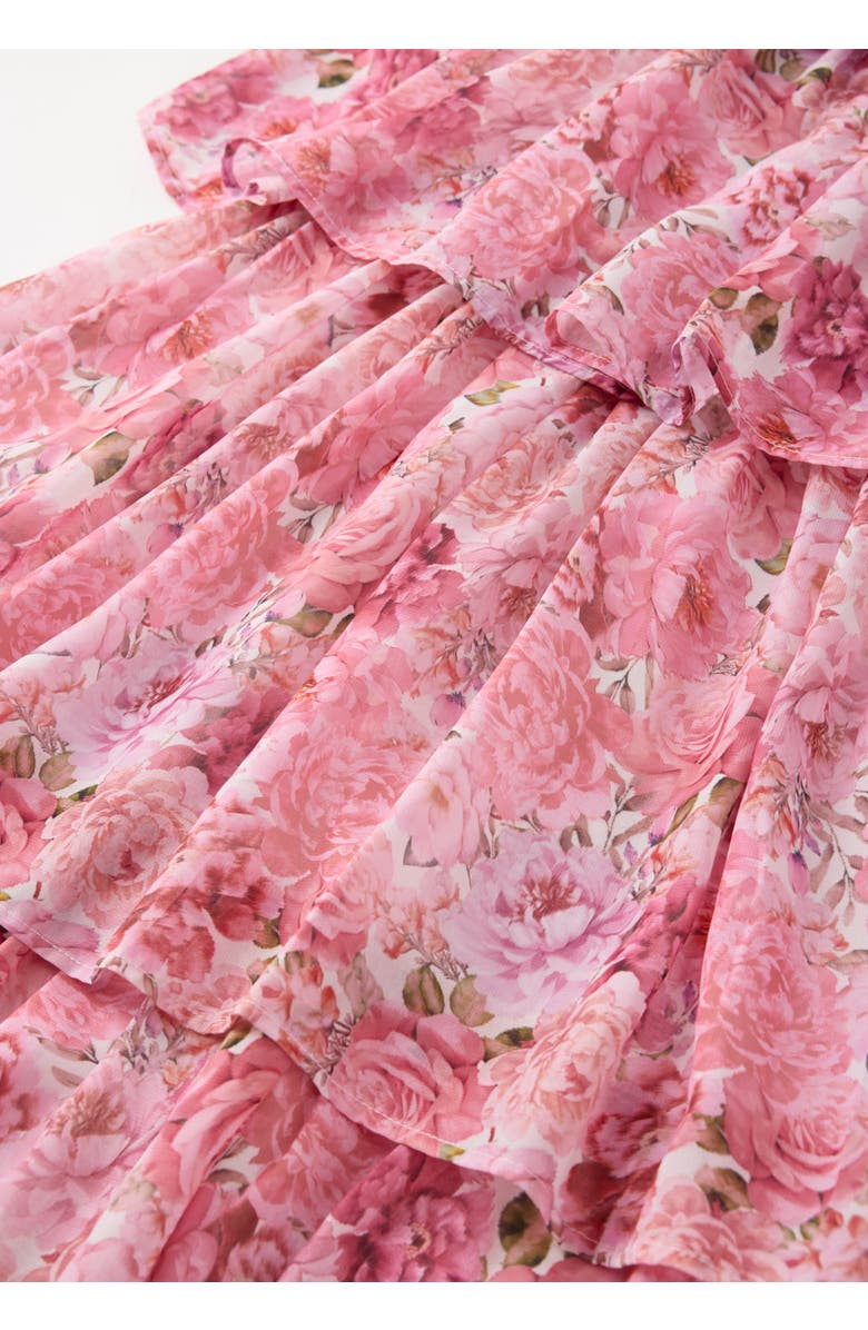 Marlo Kids Julietta Frill Maxi Dress, Alternate, color, Floral