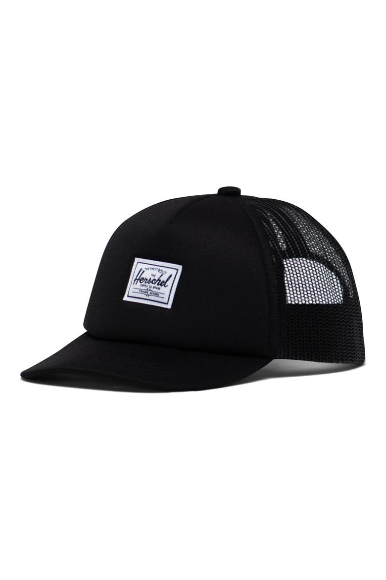 Whaler Mesh Trucker Hat, Main, color, BLACK