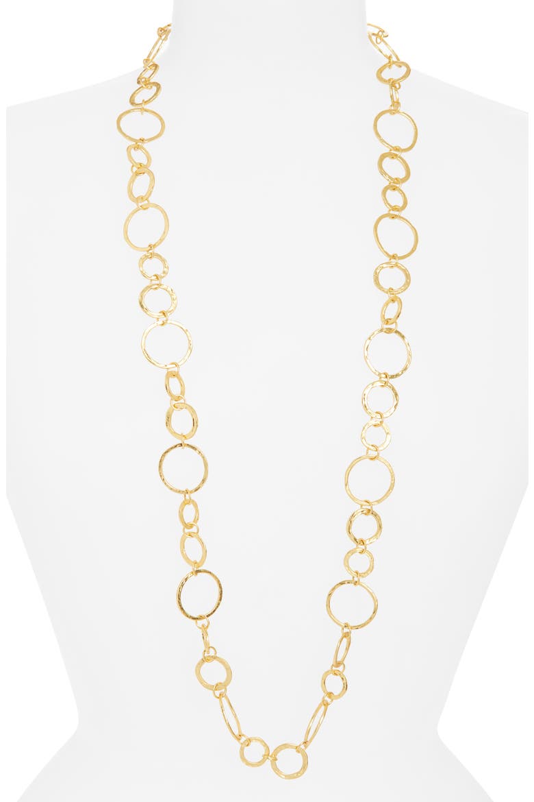 Long Link Necklace, Alternate, color, GOLD