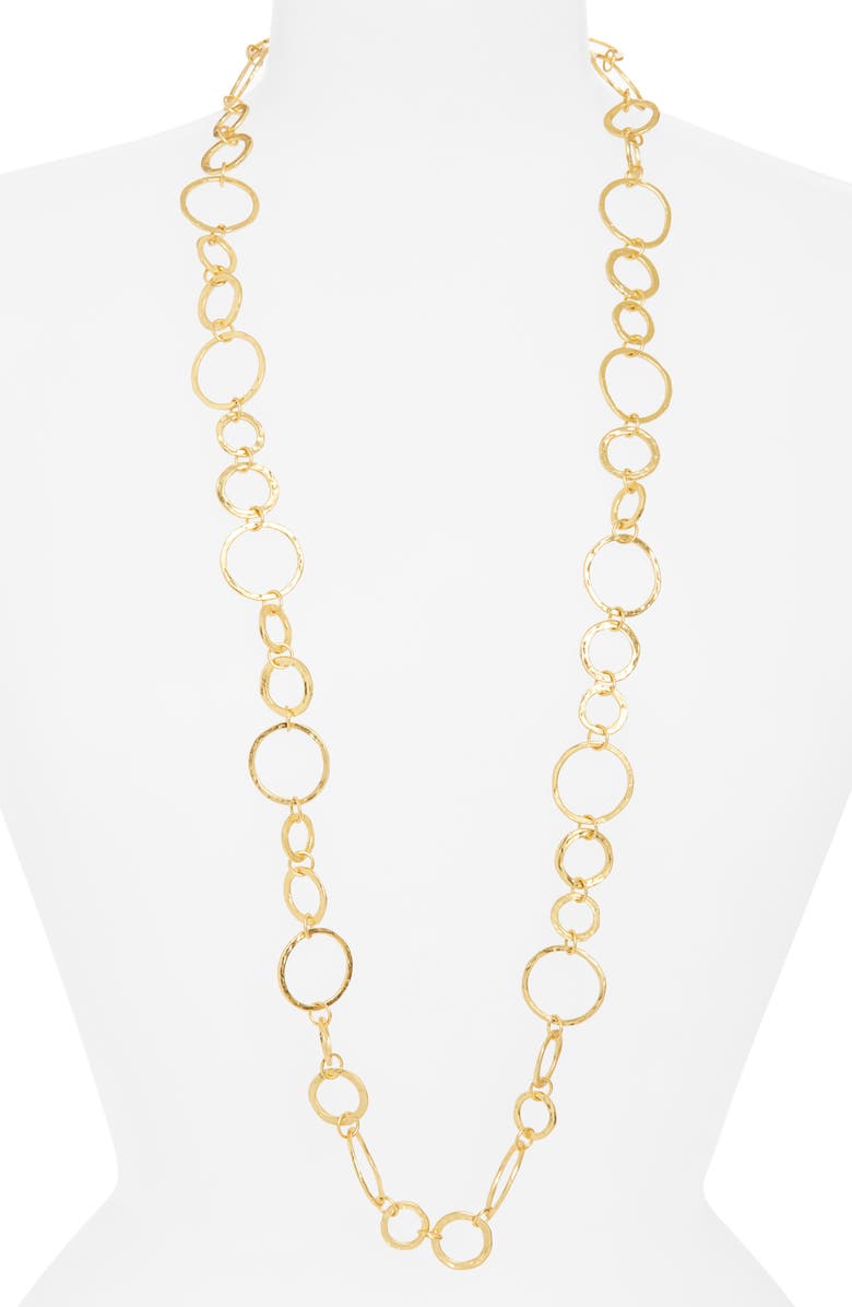 Karine Sultan Long Link Necklace, Alternate, color, Gold