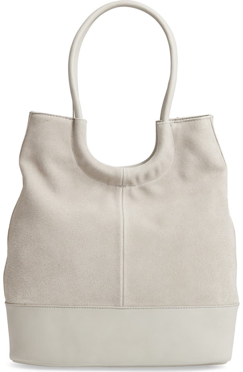 Sole Society Debdi Suede & Faux Leather Tote, Main, color,