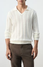 MANGO Polo Collar Sweater