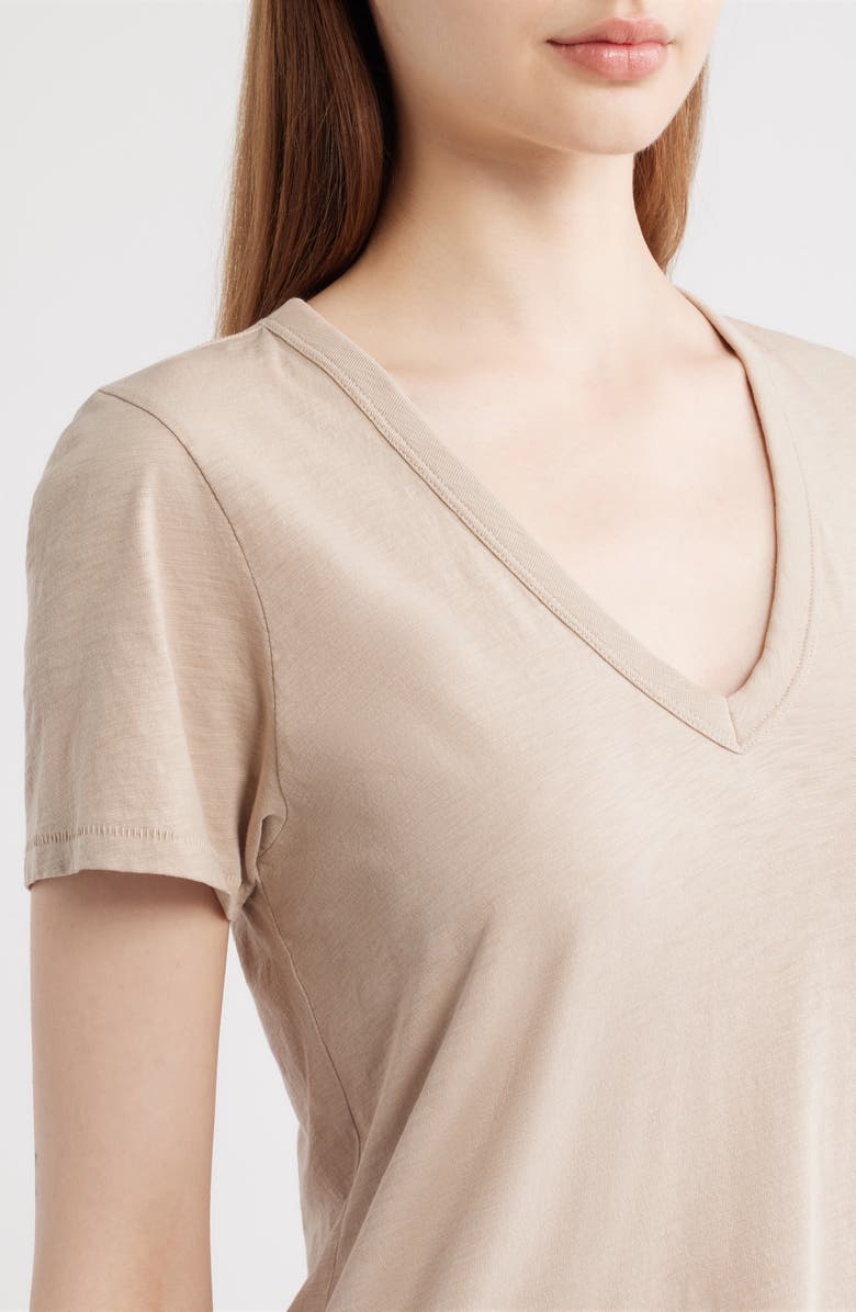rag & bone The Slub V-Neck T-Shirt, Alternate, color, Soft Beige
