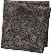 CLIFTON WILSON Print Cotton Pocket Square