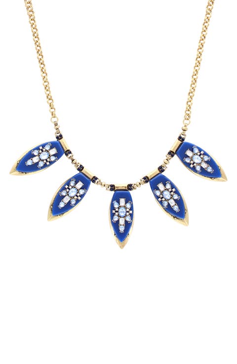 Kady Crystal Petal Frontal Necklace