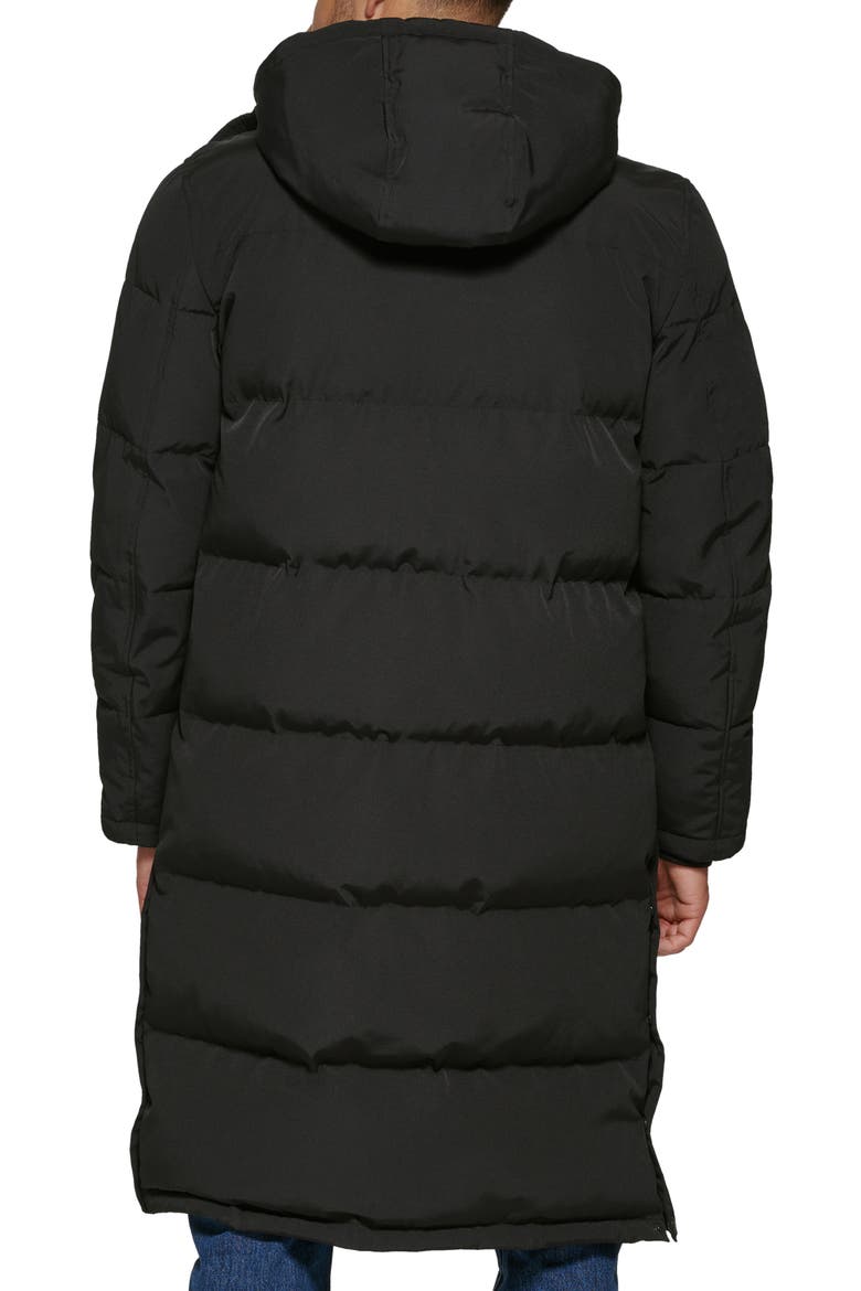 Long Hooded Puffer Parka, Alternate, color, BLACK