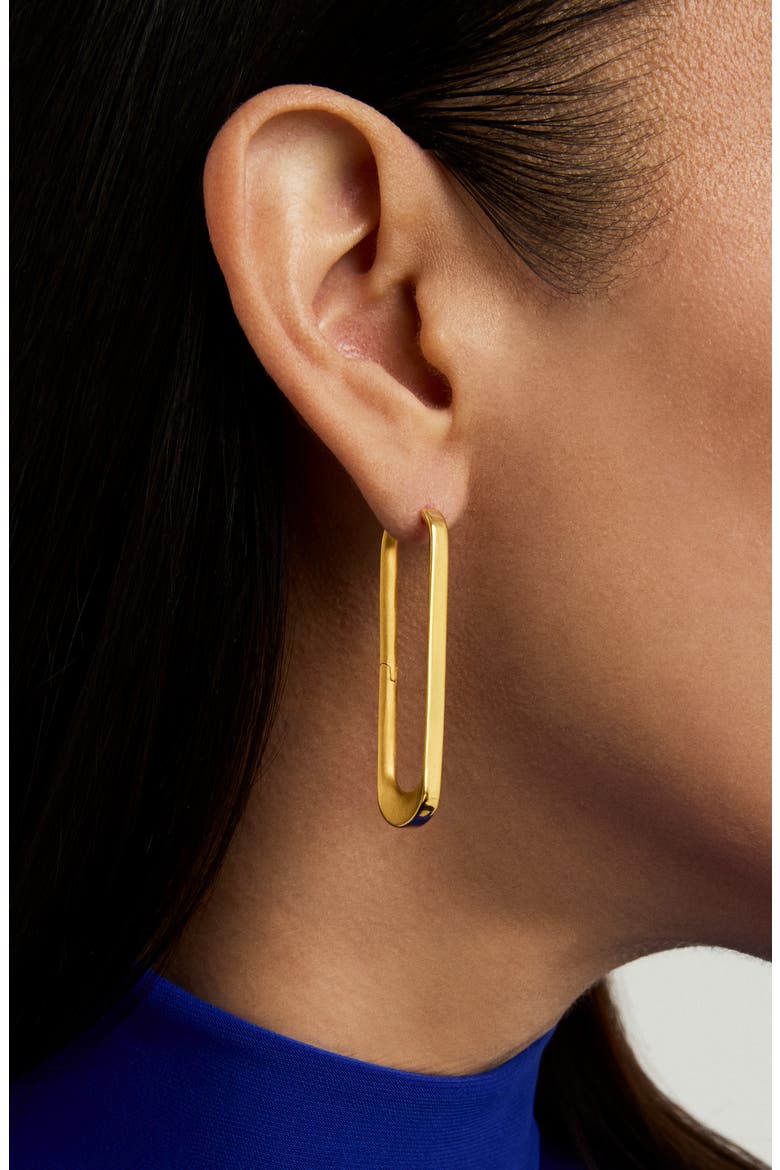 Crosby Drop Hoop Earrings, Alternate, color, YELLOW GOLD