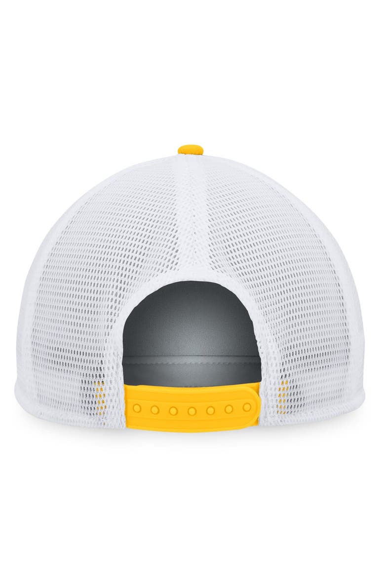 Men's Fanatics Branded Gold/White Nashville Predators Foam Front Patch Trucker Snapback Hat, Alternate, color, Gold