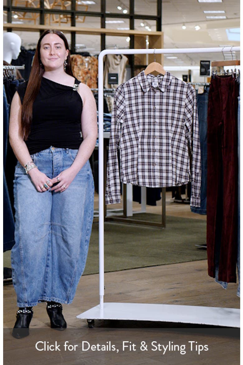 Gwen Plaid Cotton Blend Button-Up Shirt video