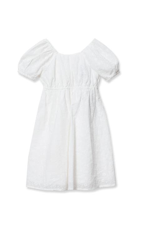 Girls Short Sleeve Bow Dress