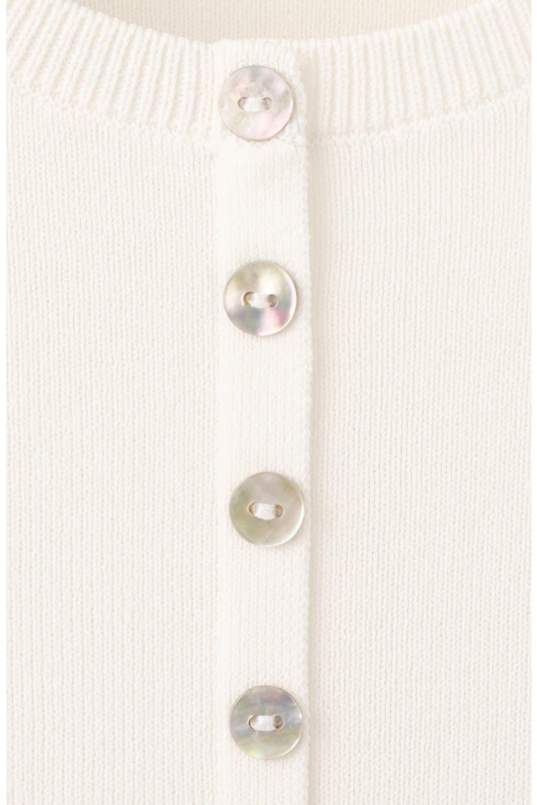 Open Stitch Short Sleeve Cardigan, Alternate, color, ECRU
