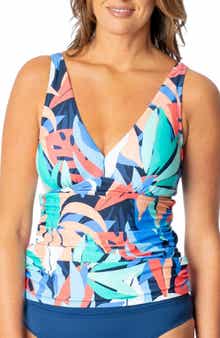 Amber V-Neck Tankini Bikini Top