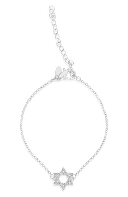 Shymi Pavé Cubic Zirconia Star Of David Bracelet In Silver
