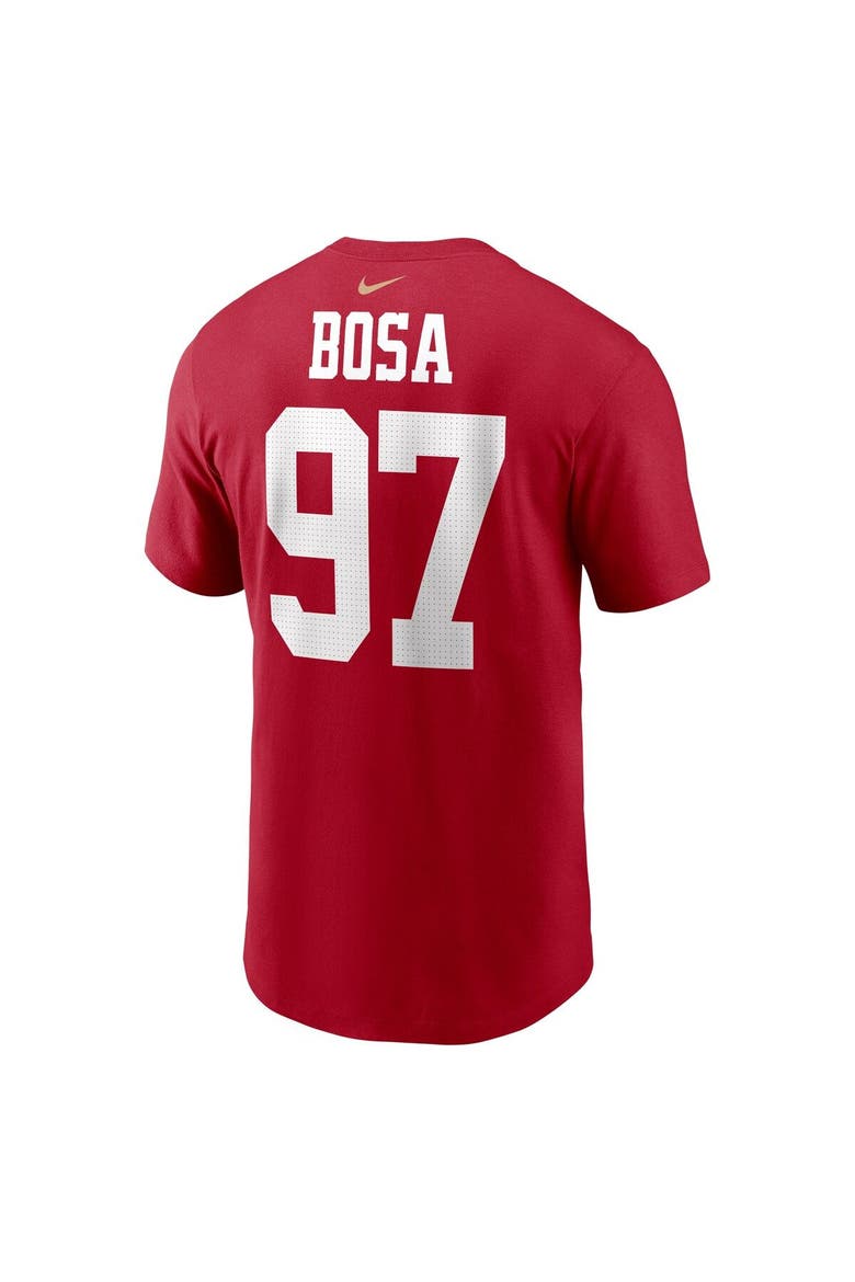 Men's Nike Nick Bosa Scarlet San Francisco 49ers Player Name & Number T-Shirt, Alternate, color, Scarlet