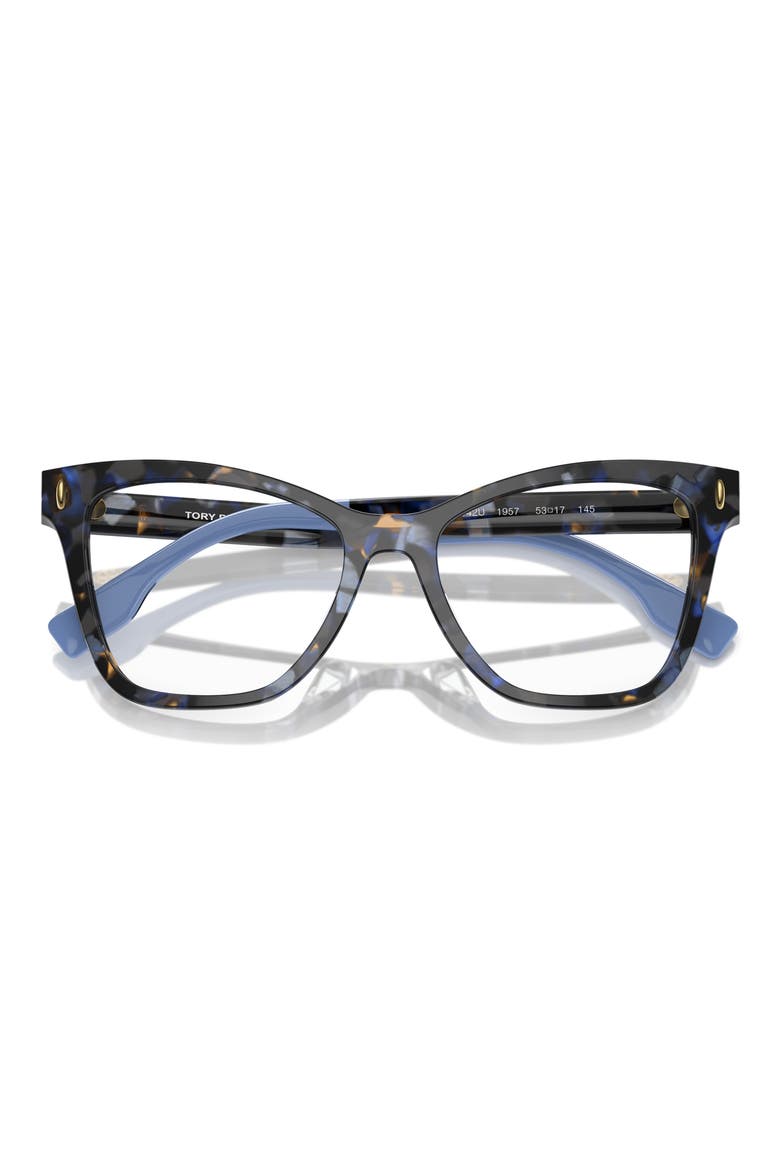 51mm Cat Eye Optical Glasses, Alternate, color, BLUE TORTOISE