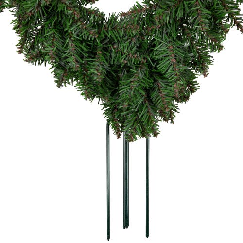 Northlight Artificial Pine Heart Shaped Wreath With Ground Stakes In Green