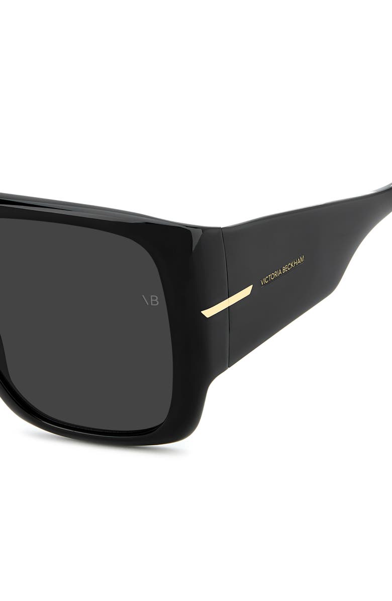 Victoria Beckham 60mm Flat Top Sunglasses, Alternate, color, Black/ Grey