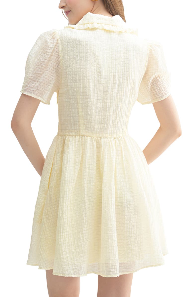 Lush Collared Puff Sleeve Dress, Alternate, color, Cream