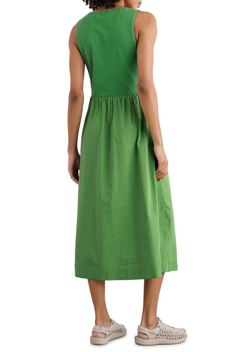 Madder Mixed Media Sleeveless Midi Dress, Alternate, color, HEDGEROW